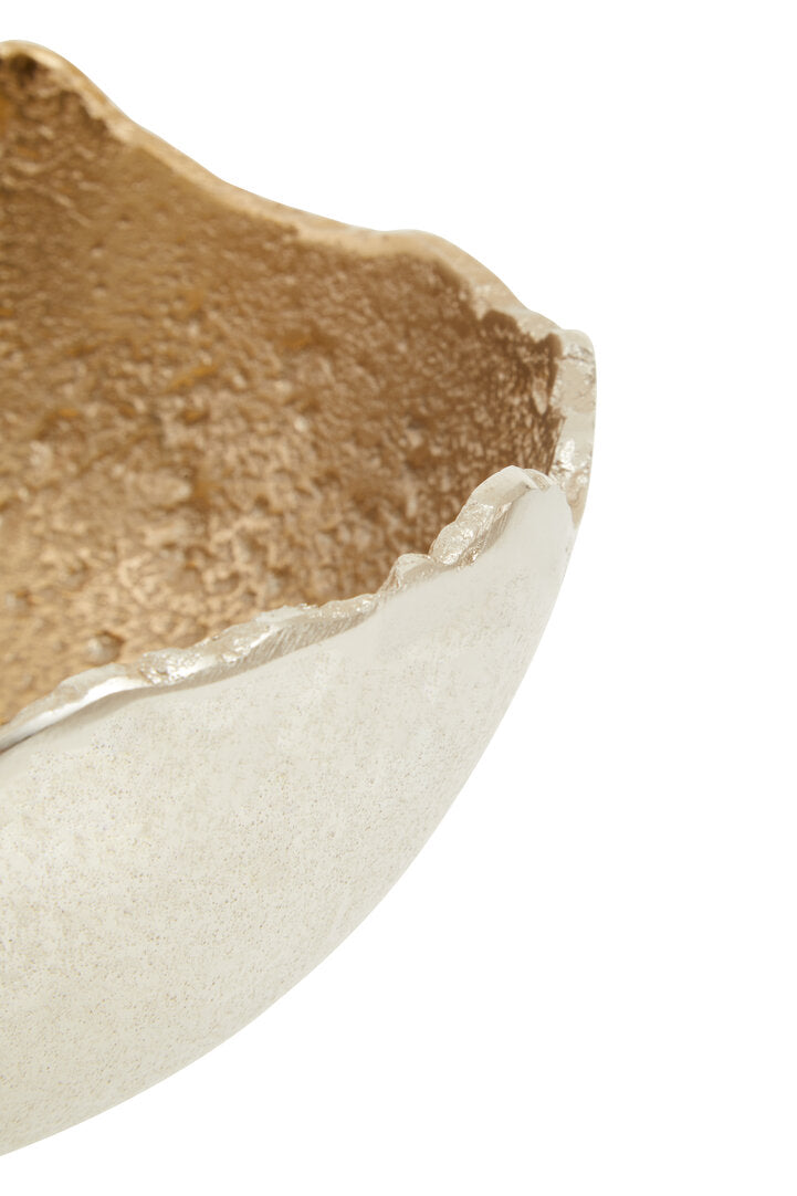Dion Small Nickel and Gold Finish Bowl - Macro