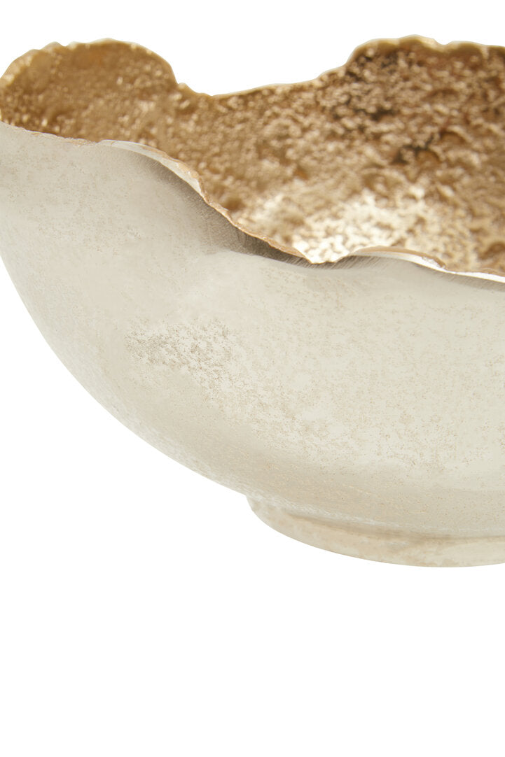 Dion Small Nickel and Gold Finish Bowl - Macro