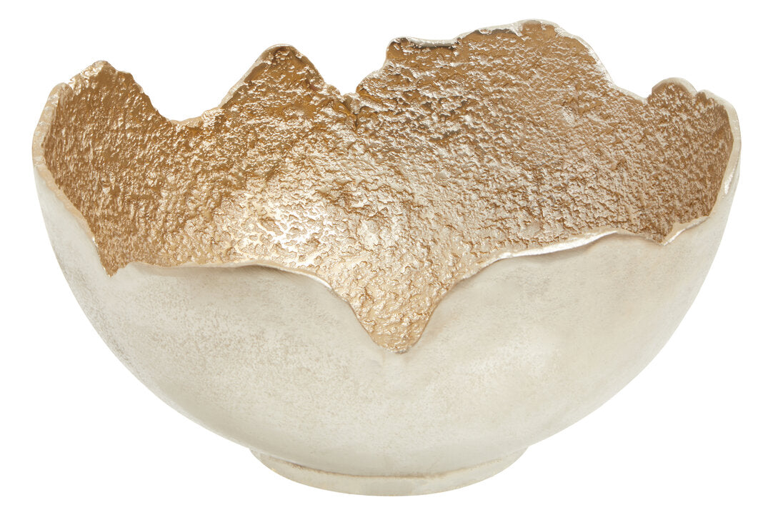 Dion Large Two Toned Silver and Gold Finish Bowl - Additional