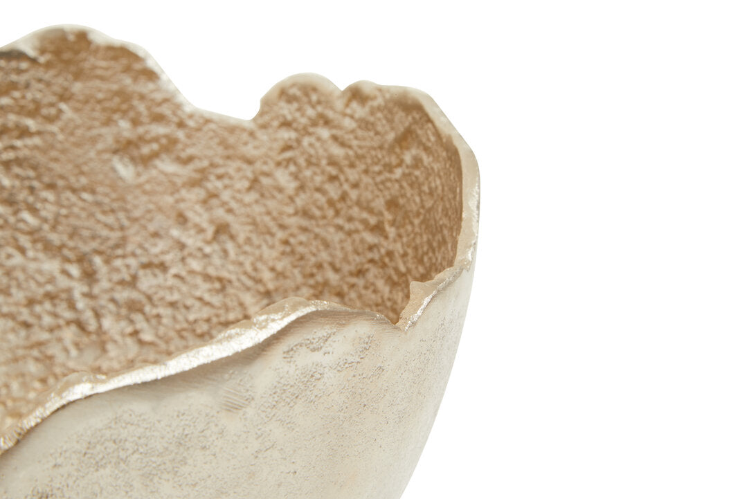 Dion Large Two Toned Silver and Gold Finish Bowl - Macro