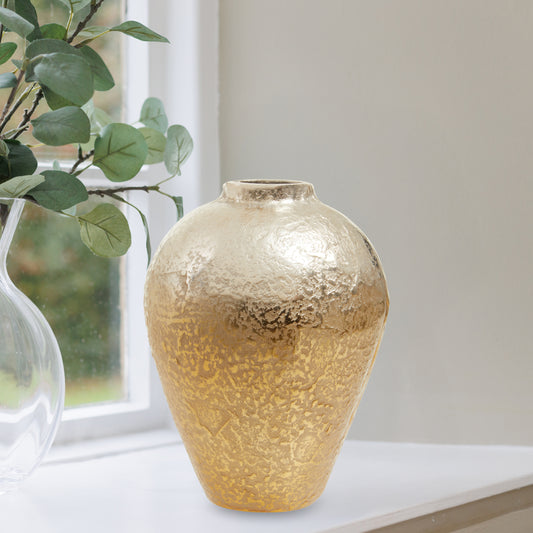 Dion Ombre Silver and Gold Finish Vase