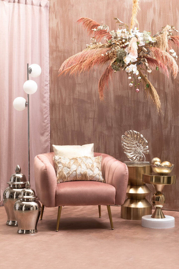 Dion Set of Three Ombre Silver and Gold Finish Deco Balls - Lifestyle