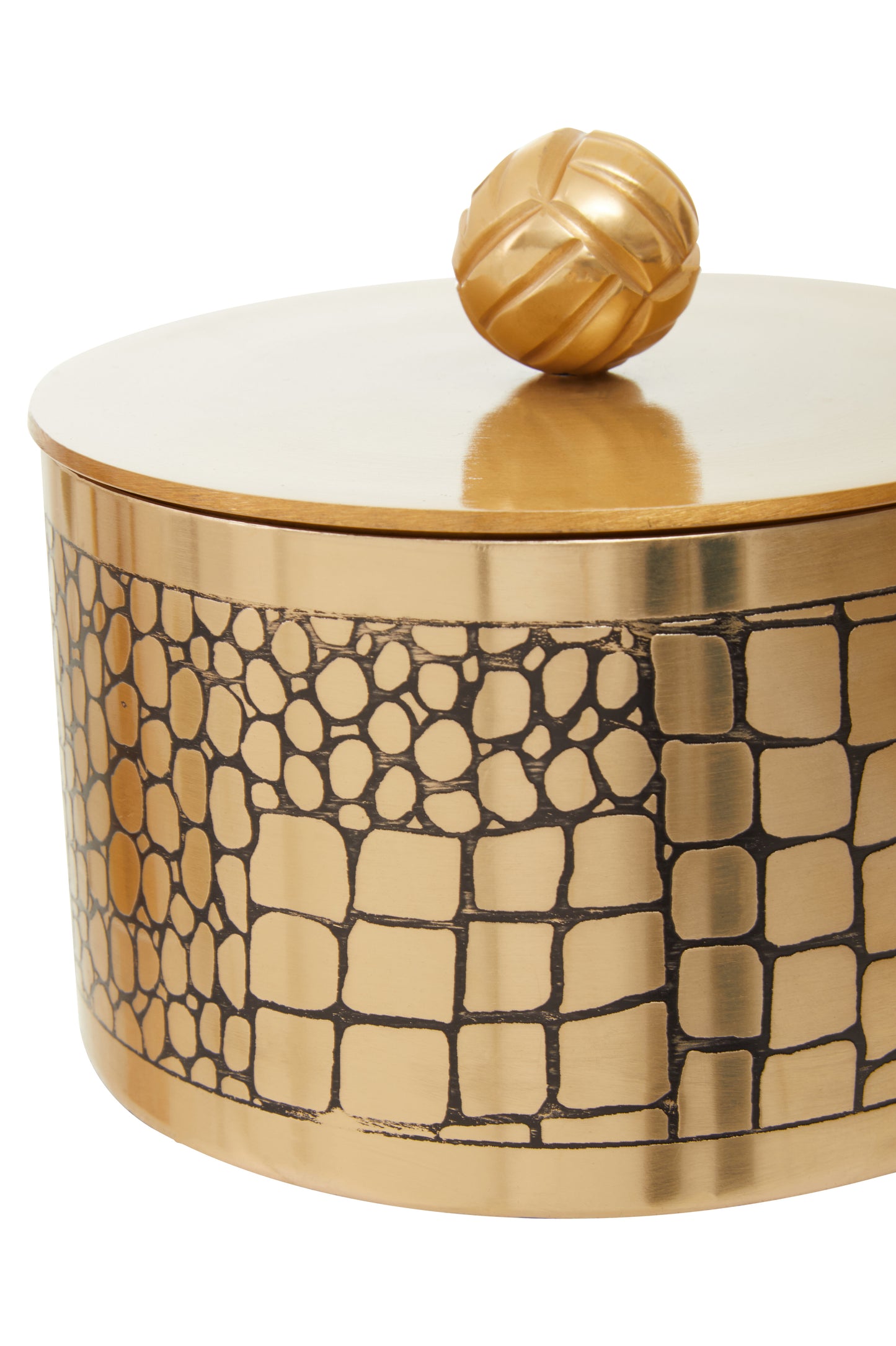 Meko Large Croc Pattern Trinket Box