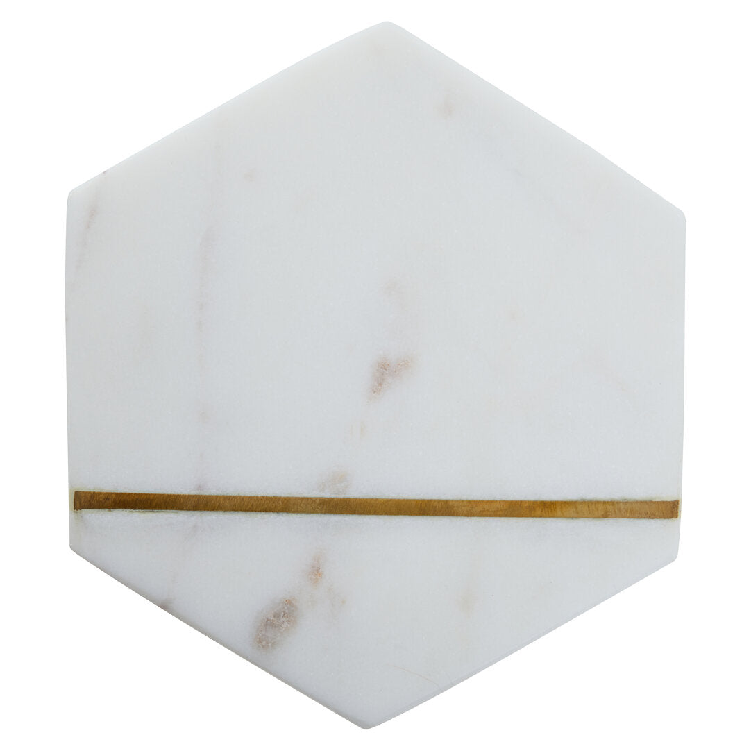 SENA Set Of Four White Marble Coasters - Additional