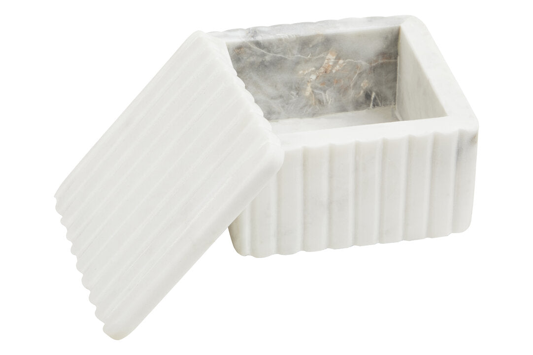 Oxana Small Ribbed Marble Trinket Box - Additional