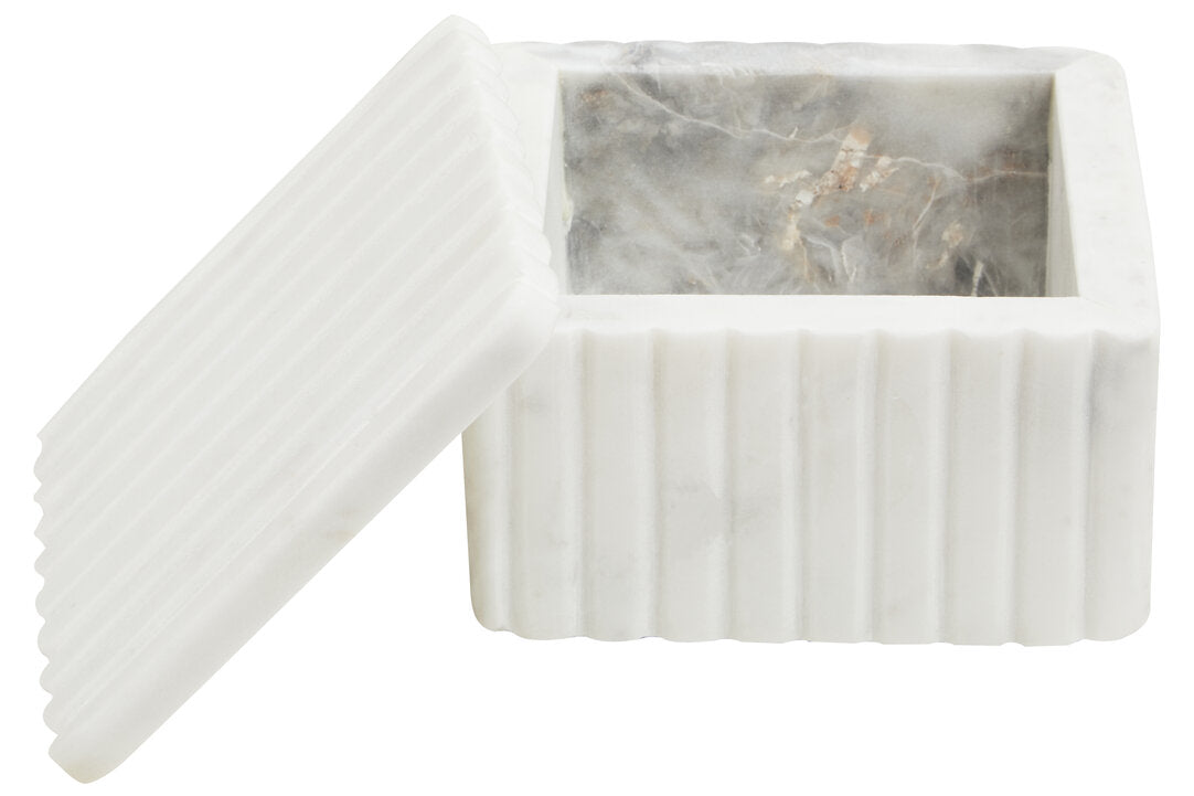 Oxana Small Ribbed Marble Trinket Box - Additional