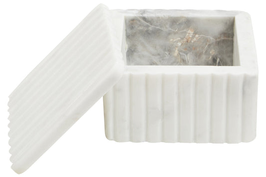 Oxana Small Ribbed Marble Trinket Box - Additional
