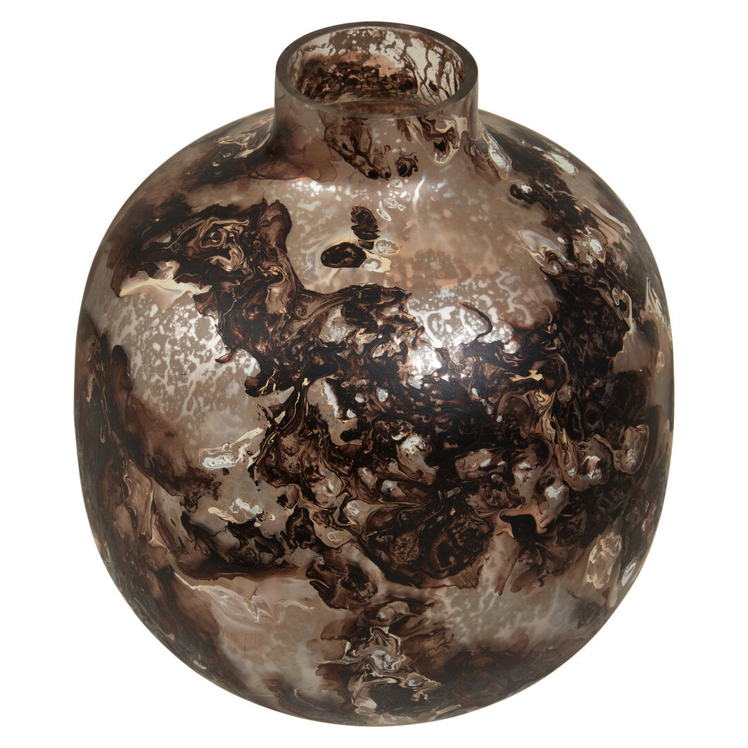 Garan Brown Marble Effect Glass Vase - Additional