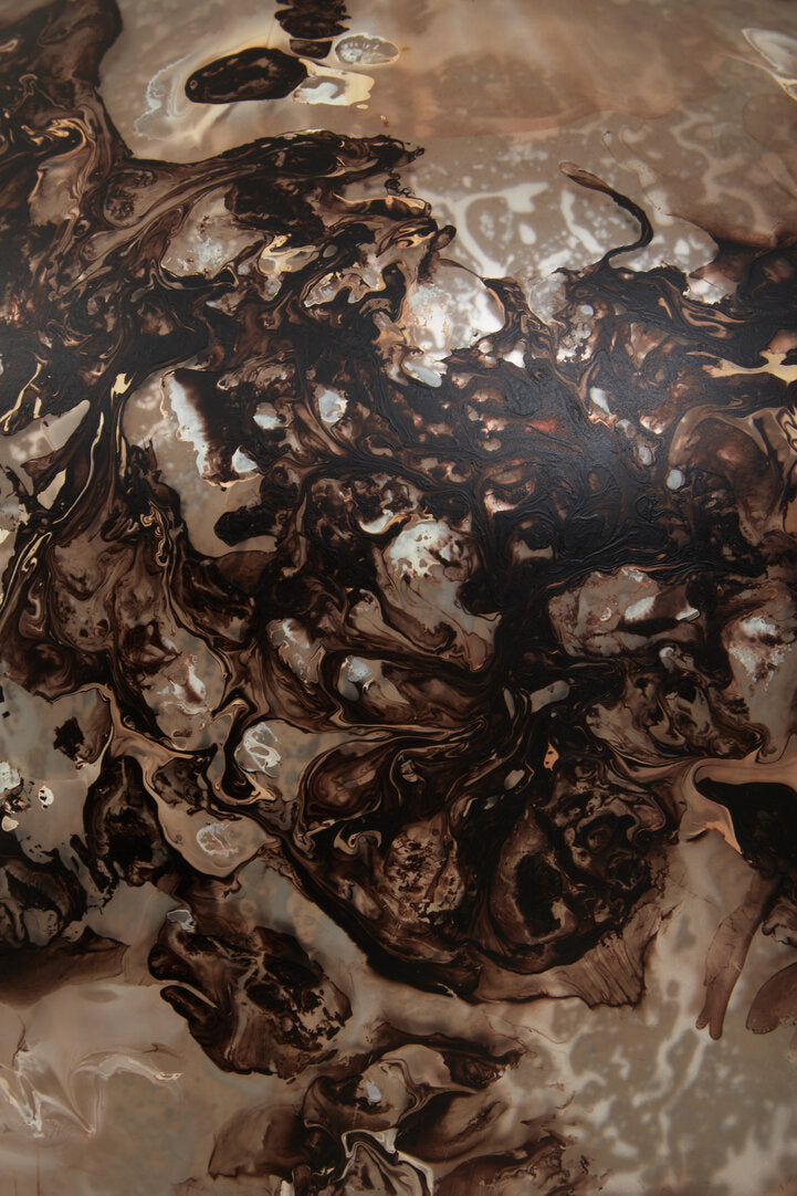Garan Brown Marble Effect Glass Vase - Macro