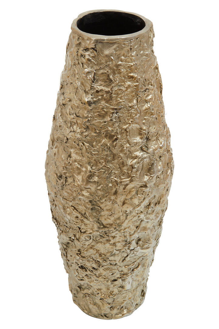 Akola Gold Textured Small Metal Vase - Additional