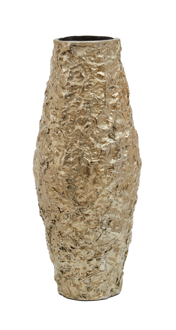 Akola Gold Textured Small Metal Vase - Main