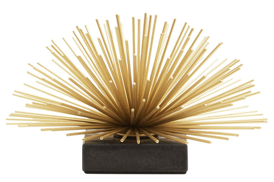 Mirano Gold Finish Starburst With Black Marble Base