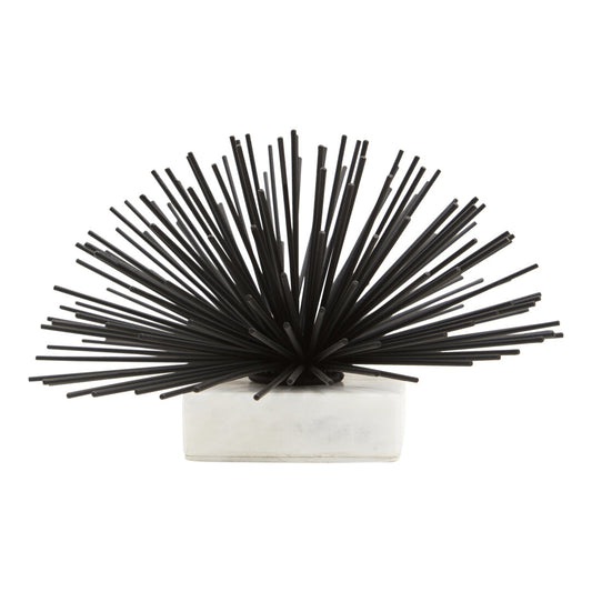 Mirano Black Finish Starburst With White Marble Base - Additional