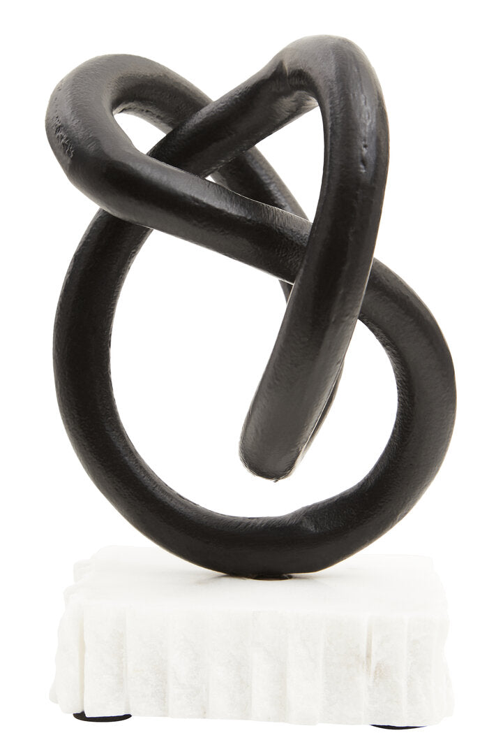 Mirano Matt Black Knot Sculpture - Additional