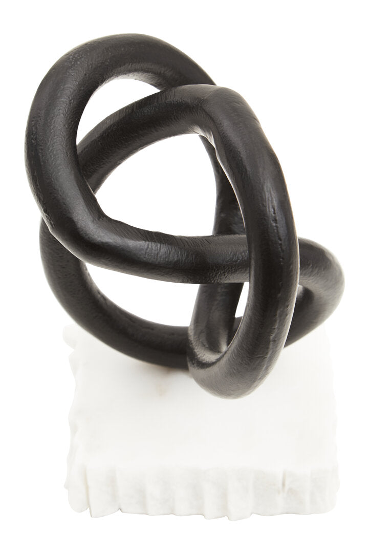 Mirano Matt Black Knot Sculpture - Additional