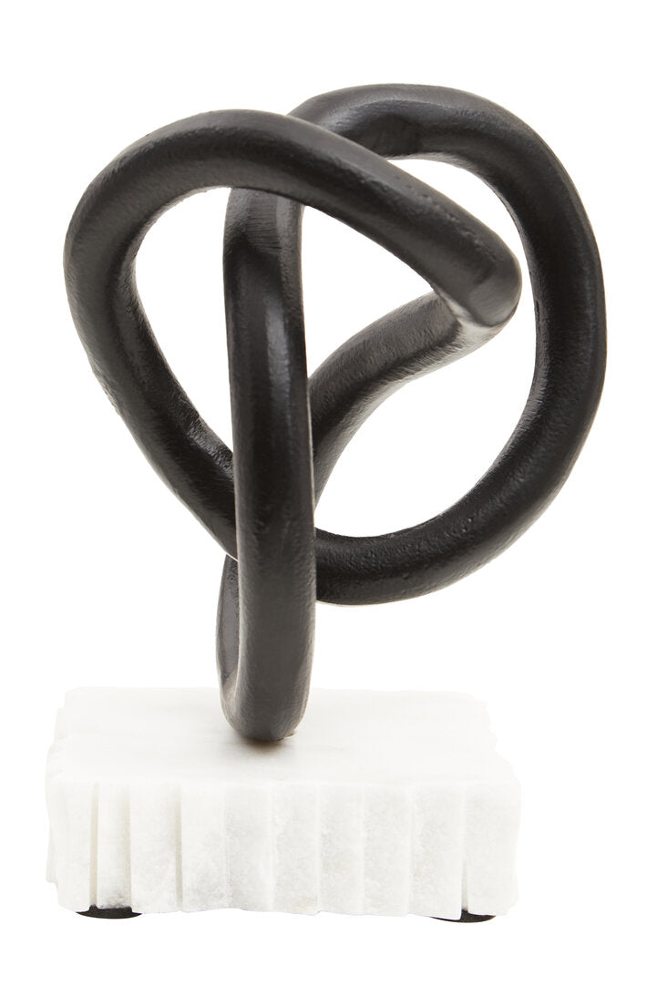 Mirano Matt Black Knot Sculpture - Additional
