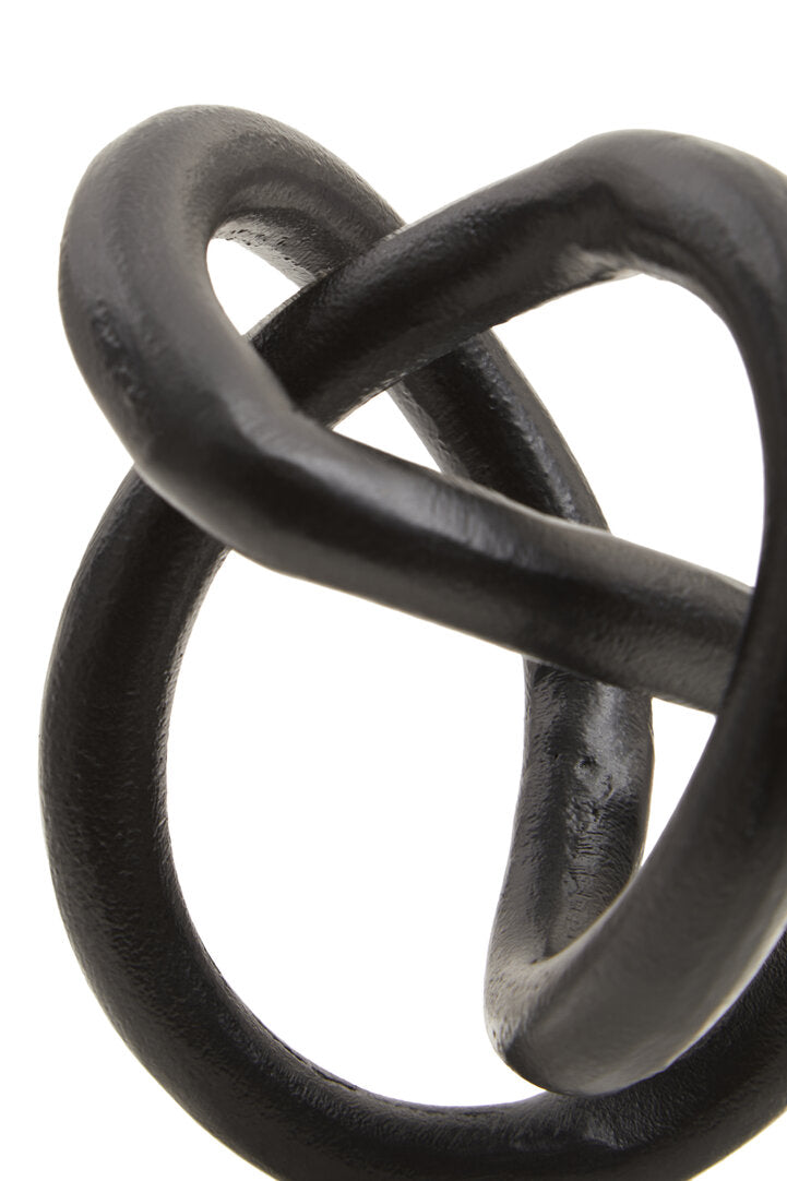 Mirano Matt Black Knot Sculpture - Macro