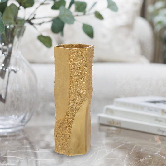 Dante Small Gold Textured Vase