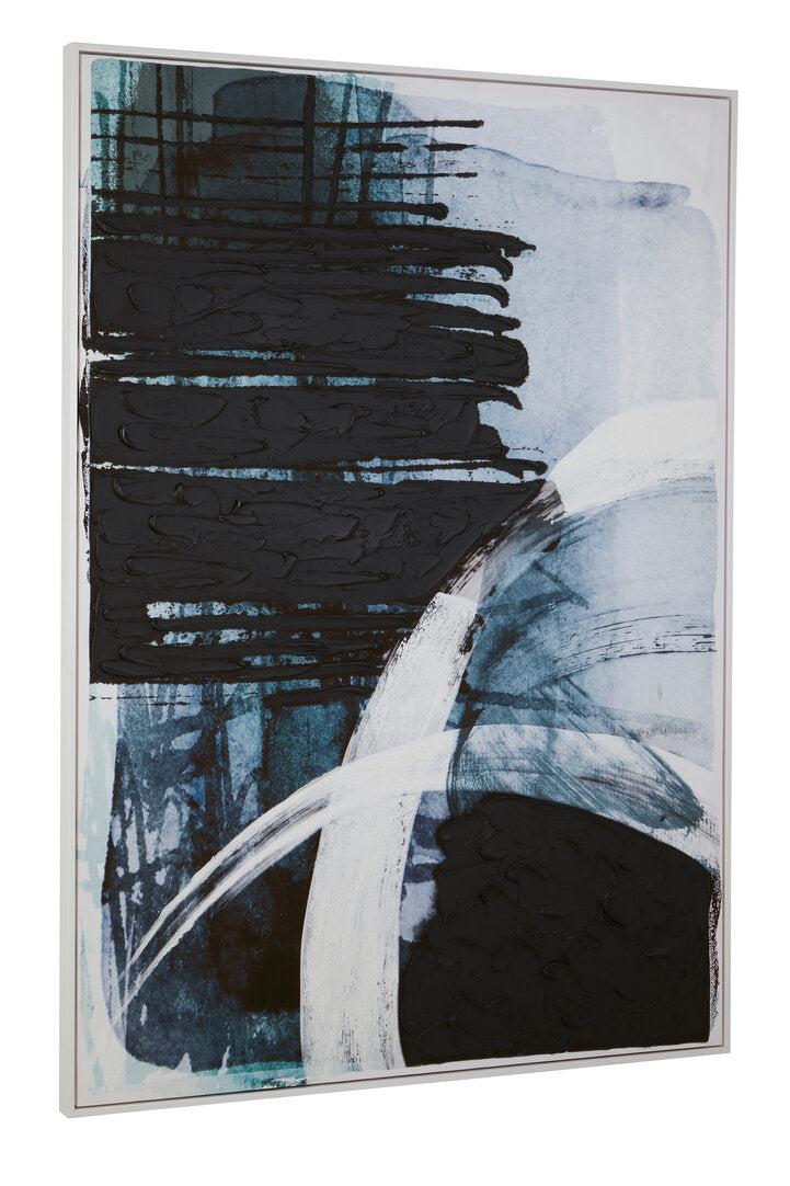 Astratto Blue and Black Wall Art - Additional