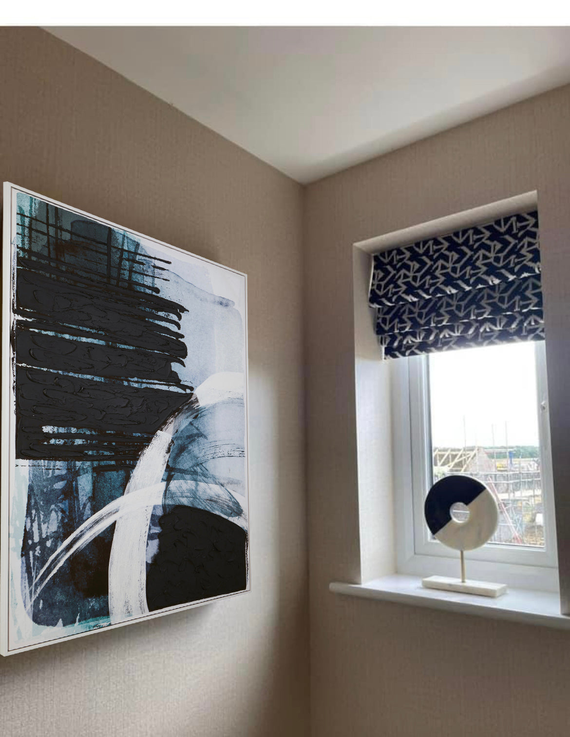 Astratto Blue And Black Wall Art