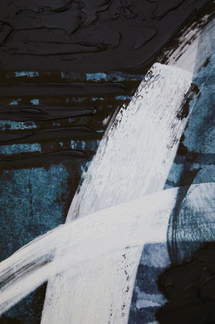 Astratto Blue and Black Wall Art - Macro