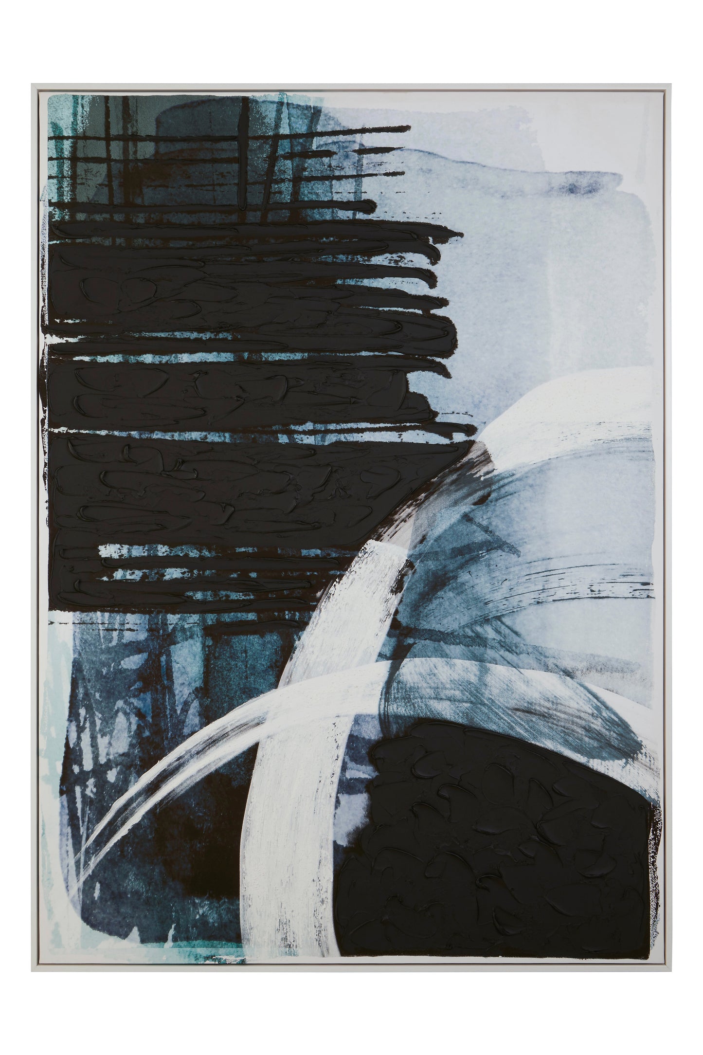 Astratto Blue And Black Wall Art