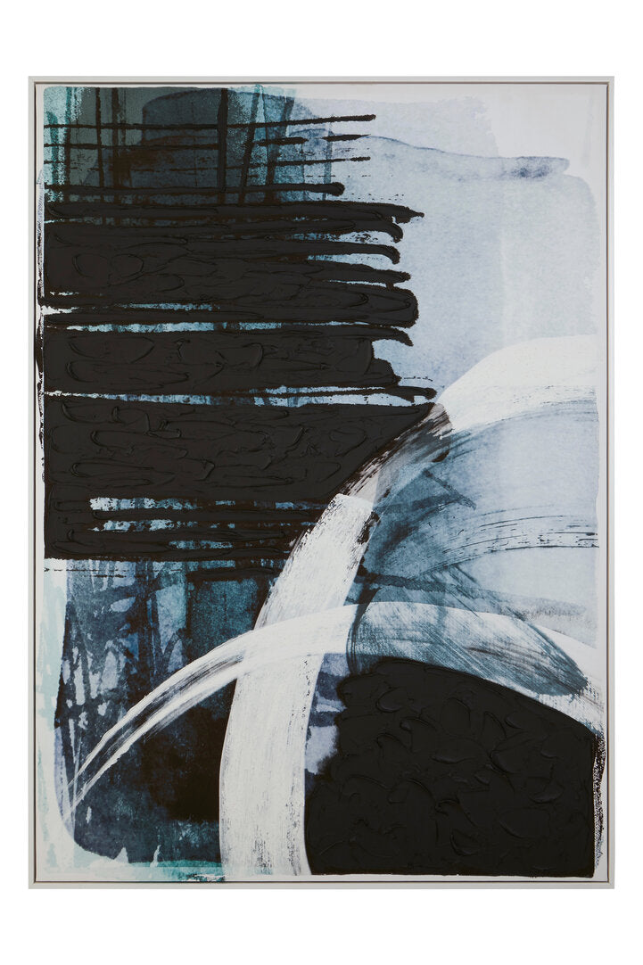 Astratto Blue and Black Wall Art - Main