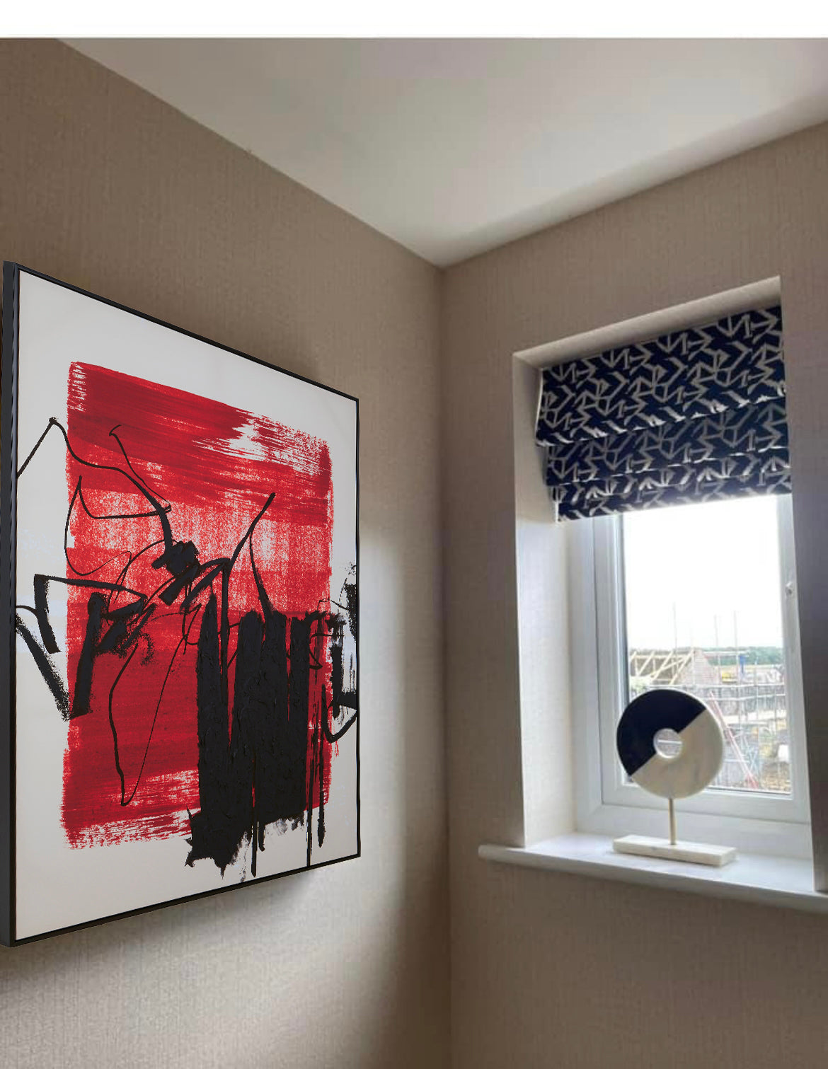 Astratto Red And Black Wall Art