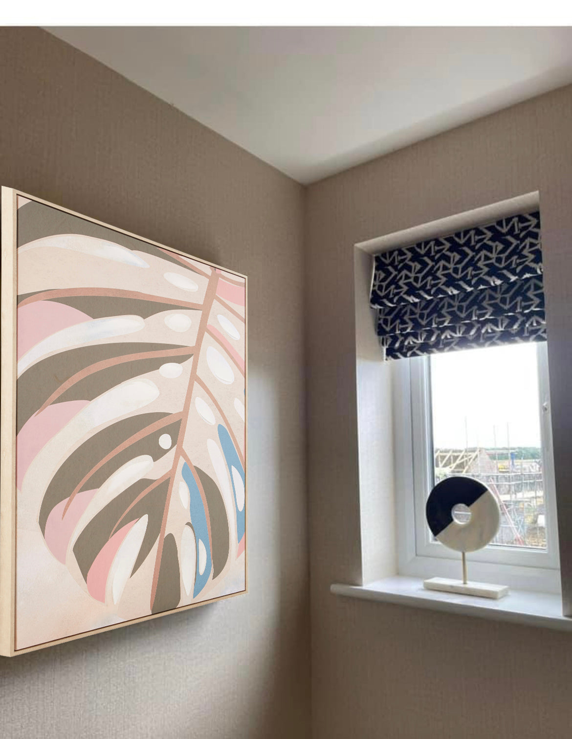 Astratto Canvas Leaf Design Wall Art