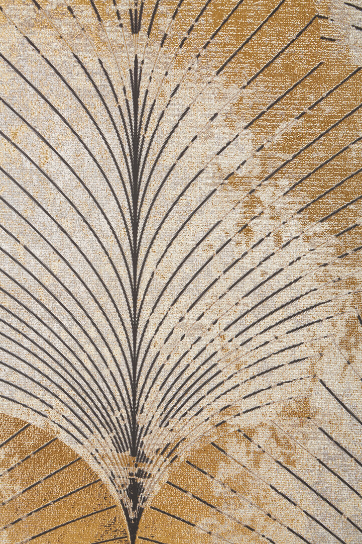 Astratto Canvas Grey and Gold Finish Wall Art