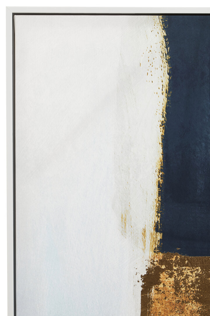 Astratto Blue and Gold Foil Wall Art - Macro