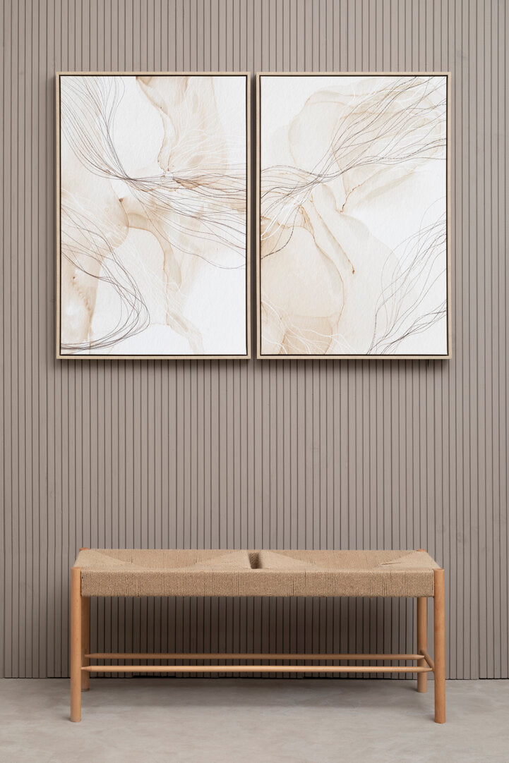 Astratto Set of Two Natural Abstract Wall Art - Lifestyle