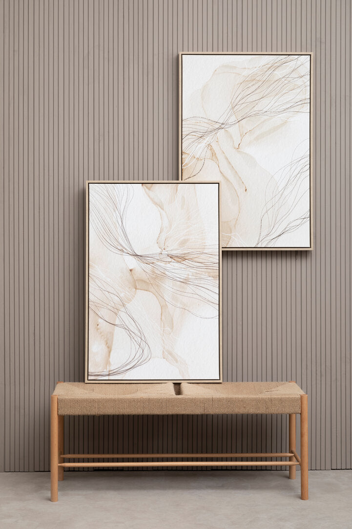 Astratto Set of Two Natural Abstract Wall Art - Lifestyle