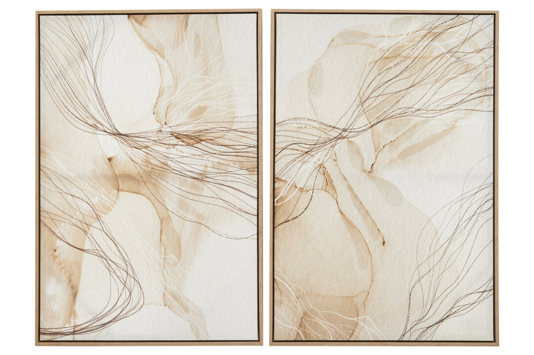 Astratto Set of Two Natural Abstract Wall Art
