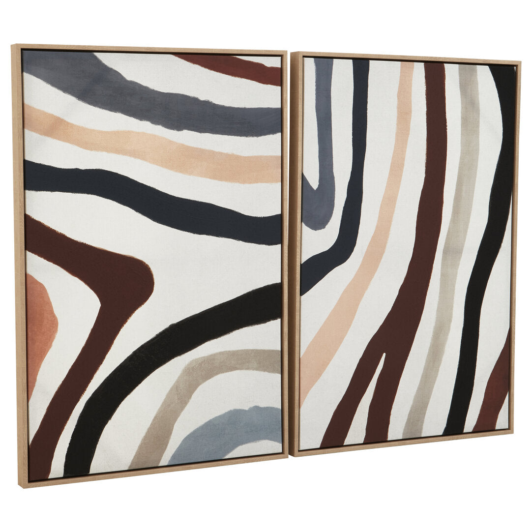 Astratto Set Of Two Multi Coloured Abstract Wall Art - Additional