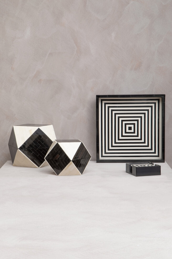 Donato Black and White Large Trinket Box - Lifestyle
