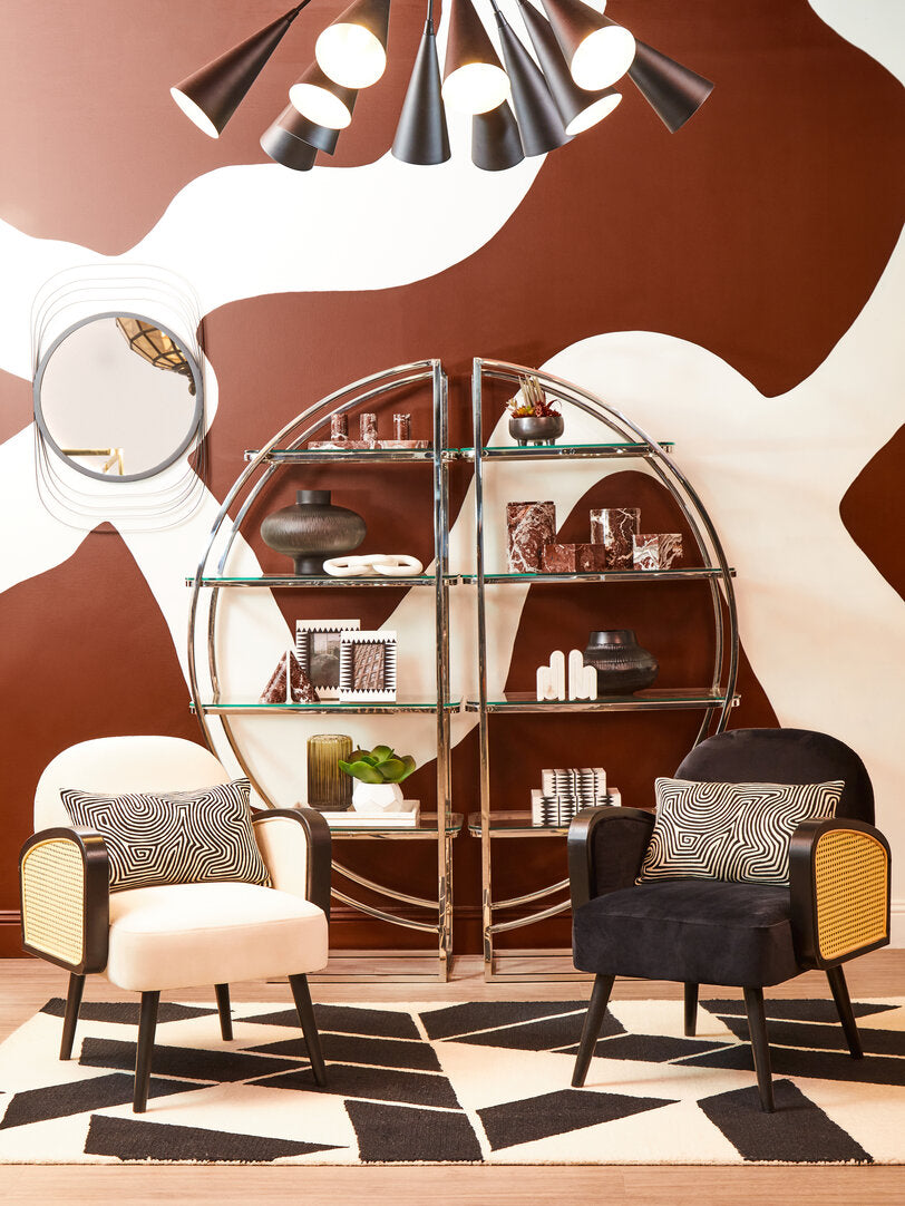 Sena White Marble Gold Inlay Tray - Lifestyle