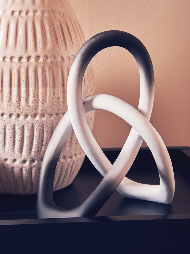 Broc Ombre Black and White Knot Sculpture -  Lifestyle