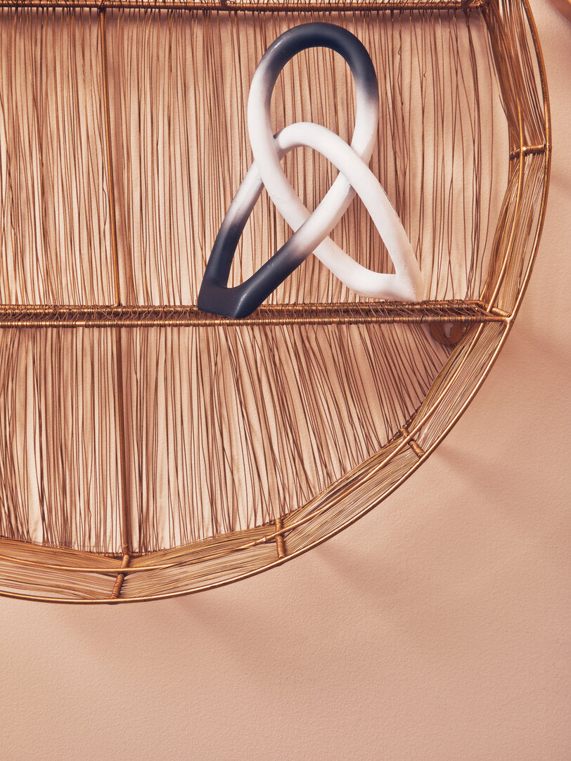 Broc Ombre Black and White Knot Sculpture -  Lifestyle