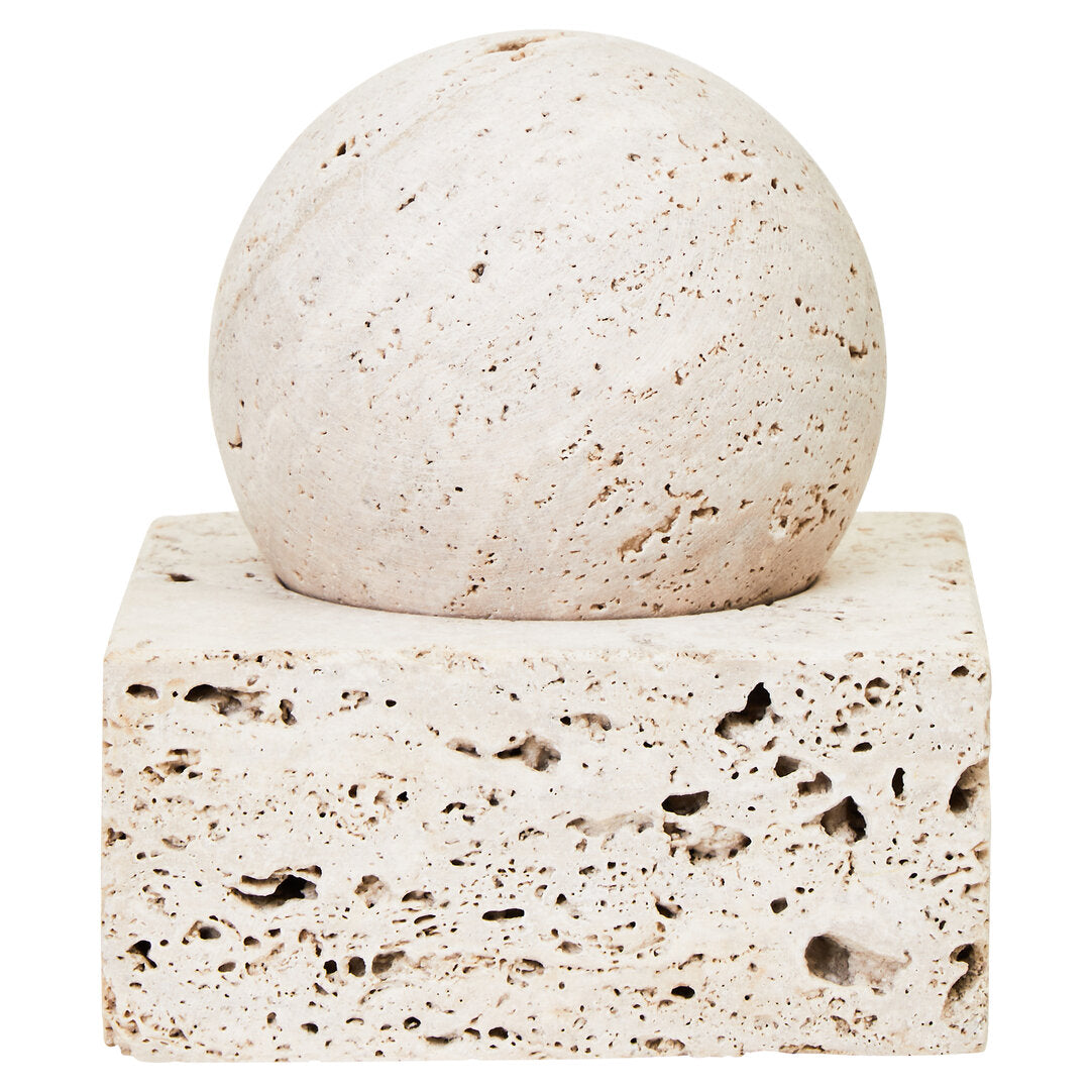 Tibor Travertine Sculpture - Main