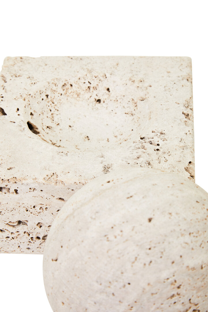 Tibor Travertine Sculpture - Macro