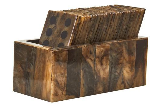 Churchill Games Brown and Black Finish Domino Set - Additional