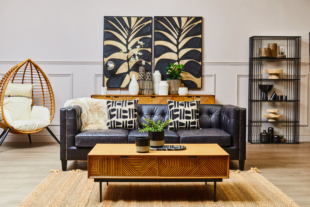 Salmo Large Black Marble Pedestal Bowl