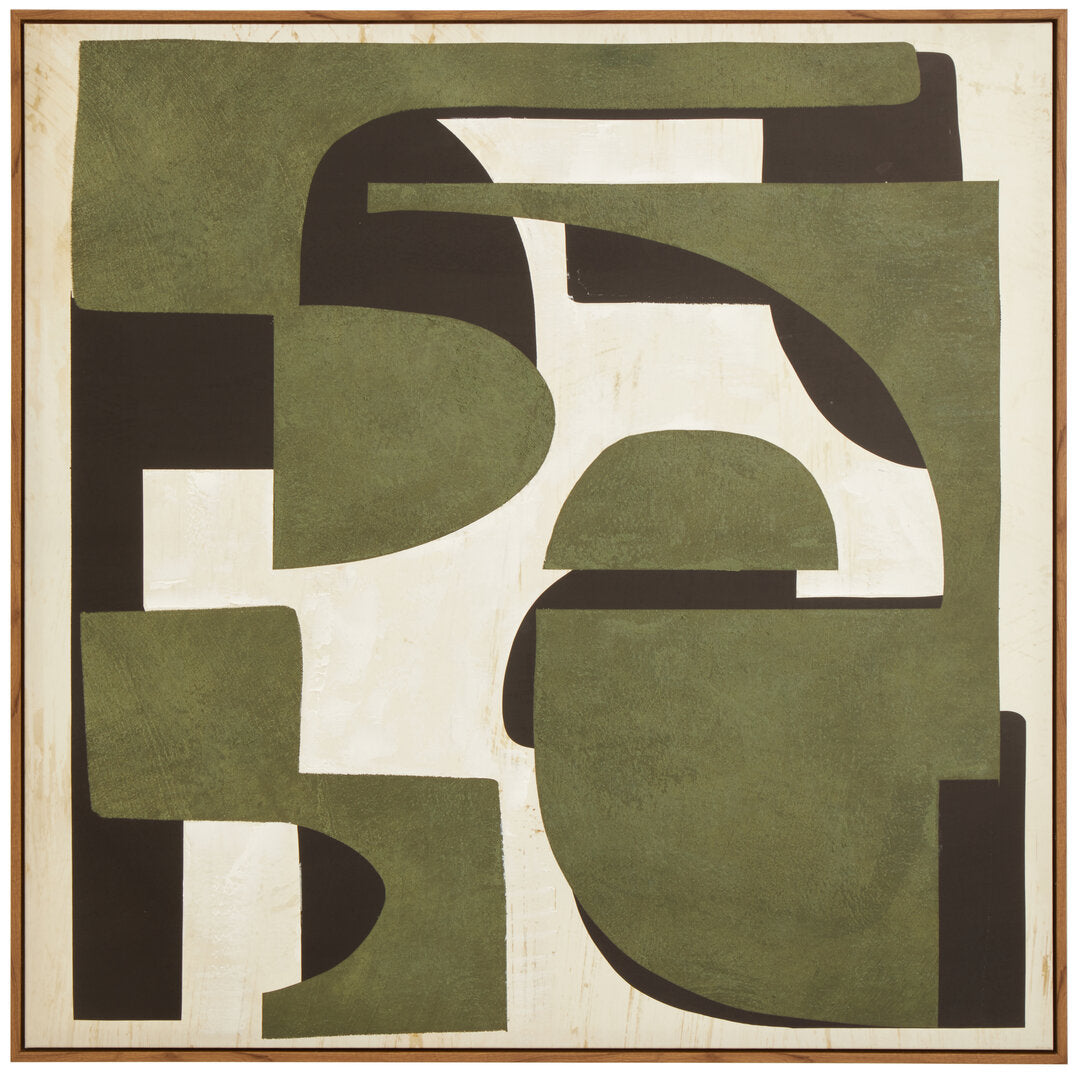Astratto Green Textured Abstract Wall Art - Main 