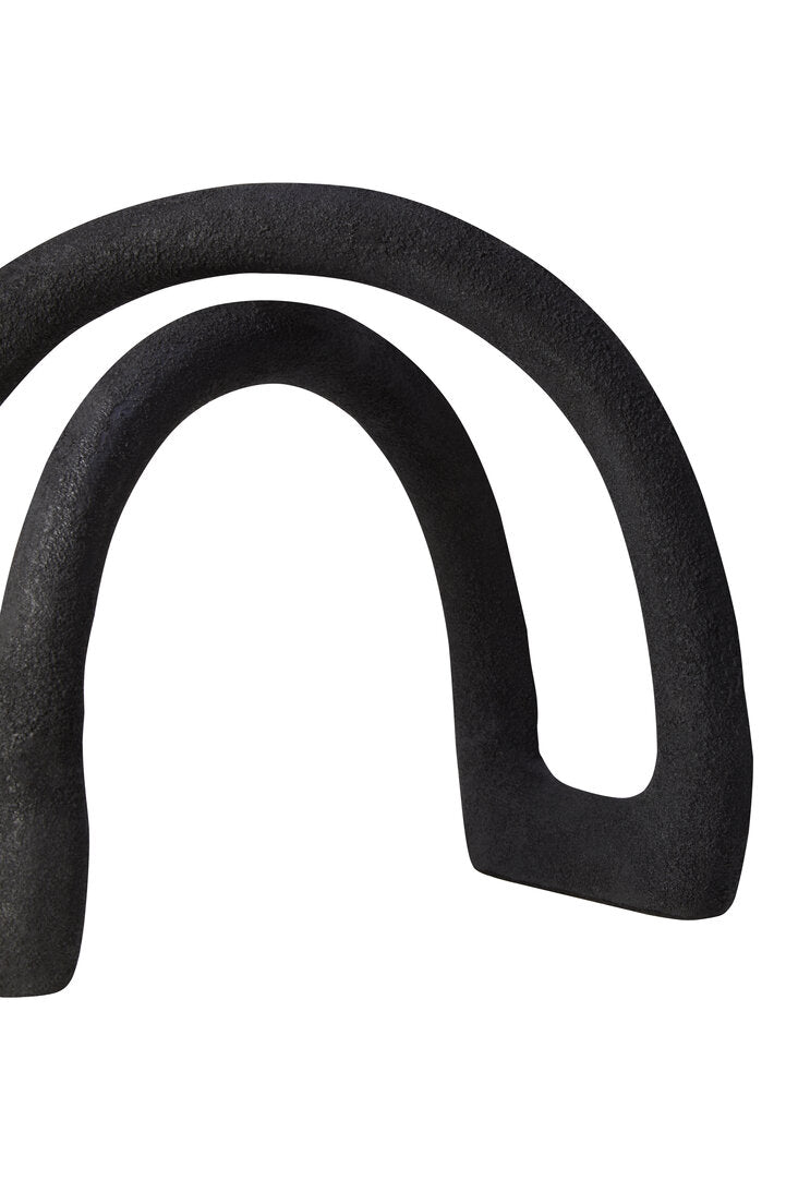 Deriva Textured Black Sculpture - Macro