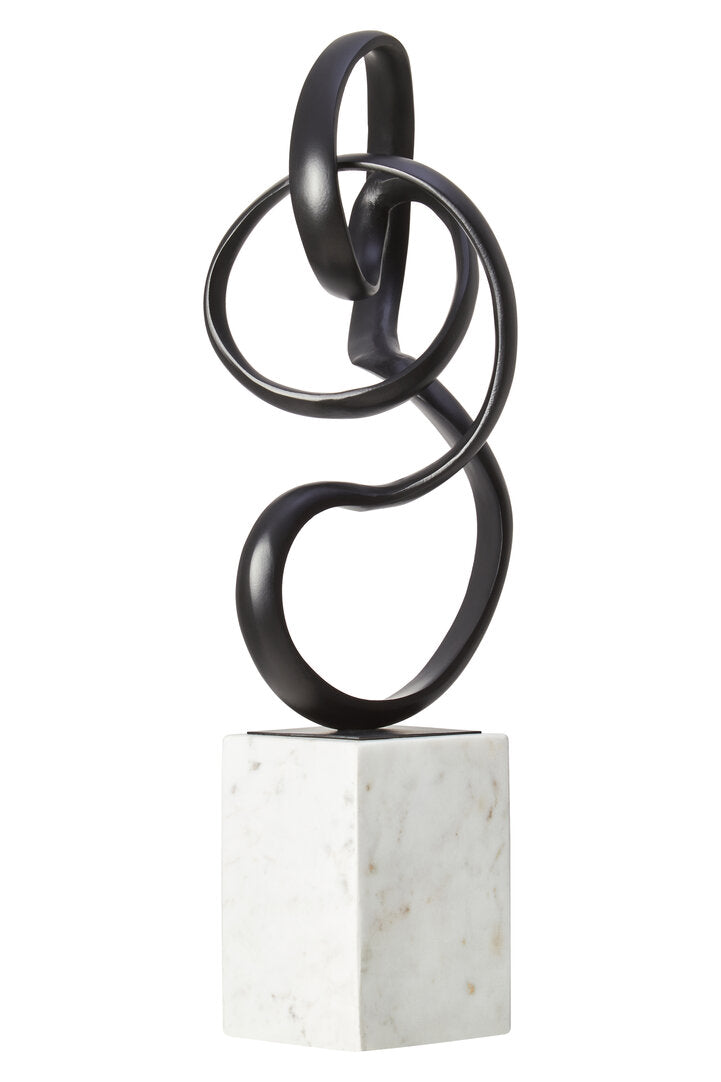 Mirano Black Finish Aluminium Knot Sculpture - Additional