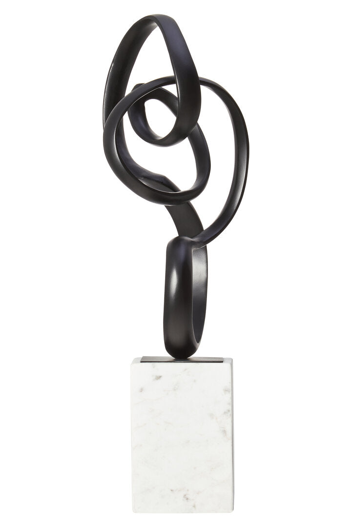 Mirano Black Finish Aluminium Knot Sculpture - Additional