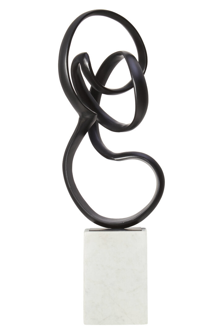 Mirano Black Finish Aluminium Knot Sculpture - Additional
