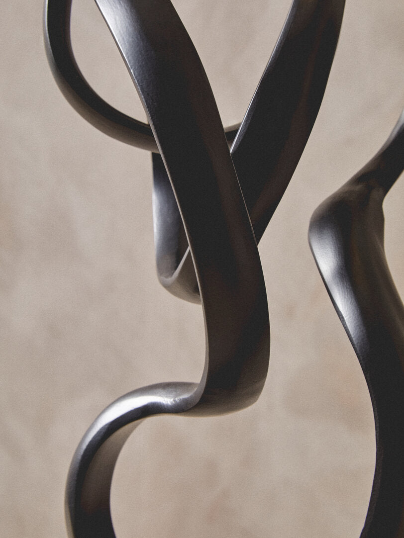 Mirano Black Finish Aluminium Knot Sculpture - Lifestyle