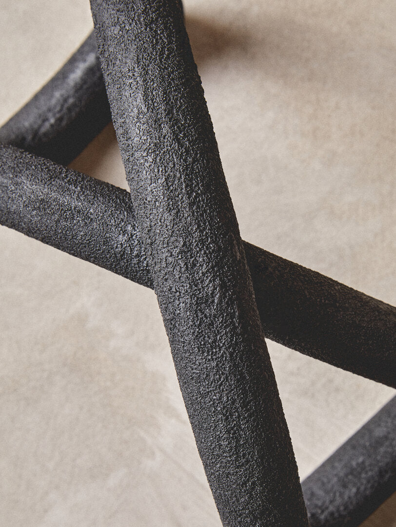 Deriva Textured Black Sculpture - Lifestyle